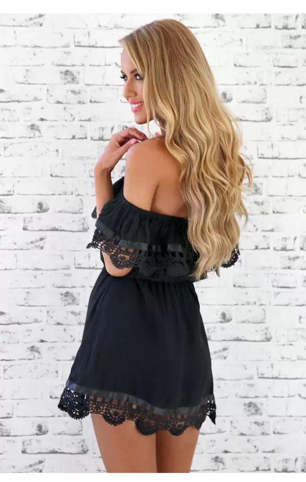 Vestido Ciganinha Com Detalhes Em Crochê